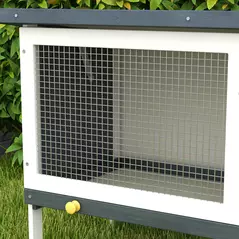 PawHut Wooden Rabbit Hutch Guinea Pig Hutch Bunny Cage Small Animal Habitat Openable Asphalt Roof for Outdoor Use 90 x 45 x 65 cm - 9