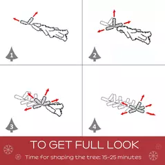 HOMCOM 5FT Artificial Christmas Tree with Pine Cones, Holiday Home Xmas Decoration Automatic Open, Green - 4