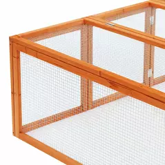 Pawhut Guinea Pigs Hutches W/ Mesh Wire, 181Lx100Wx 48H cm-Wood - 7
