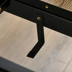 HOMCOM Extendable Dining Table Rectangular Wood Effect Tabletop for 4-6 People with Steel Frame & Hidden Leaves for Kitchen, Dining Room, Living Room - 8