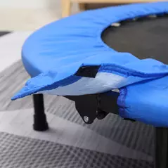 HOMCOM 38" Mini Fitness Trampoline Home Gym Yoga Exercise Rebounder Indoor Outdoor Jumper with Safety Pad, Support Up to 150 KG, Blue and Black - 8