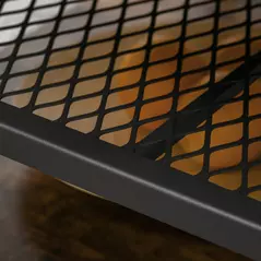 HOMCOM Coffee Table, Living Room Table with 3-Tier Storage Shelves, Square Tea Table for Home Office, Rustic Brown - 9