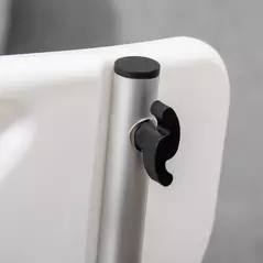 HOMCOM Shower Stool with Backrest, Height Adjustable Shower Chair with Anti-slip Foot Pads, Shower Head Holder, Green - 8