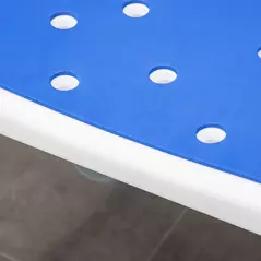 HOMCOM EVA Padded Shower Chair for the Elderly and Disabled, Height Adjustable Shower Stool with Back and Arms, 4 Suction Foot Pads, Blue - 8