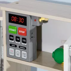 HOMCOM Kids Kitchen Playset, with Accessories, Storage Space - 9