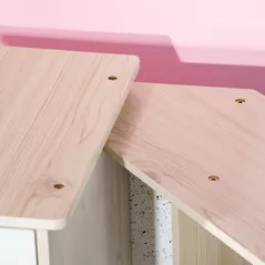 HOMCOM Kids Kitchen Playset, with Accessories, Storage Space - 8