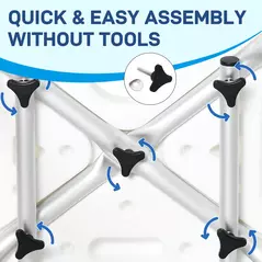 HOMCOM Shower Chair for the Elderly and Disabled, Height Adjustable Shower Stool with Back and Flipped Padded Arms, Suction Foot Pads, White - 7