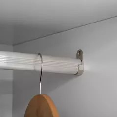 HOMCOM 2-Door Wardrobe with 2 Drawers, Hanging Rod and Anti-tipping Straps for Bedroom Clothes Storage Organisation, White - 8