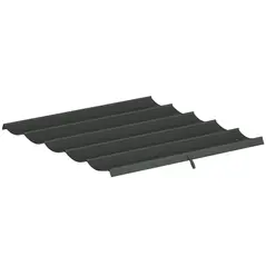 Outsunny Retractable Pergola Cover, 2.55 x 2.5 m Replacement Canopy Fabric for 3 x 3 m Frame, Roof Top Only, Dark Grey - 1