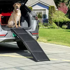 PawHut Folding Dog Ramp for Car, Portable Pet Ramp, with Non-Slip Surface, Aluminium Alloy Frame, for XL Dogs - 2
