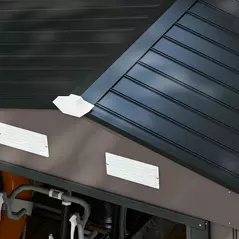 Outsunny 9 x 6ft Metal Garden Shed, Outdoor Storage Tool House with Ventilation Slots, Foundation Kit and Lockable Double Doors, Brown - 9