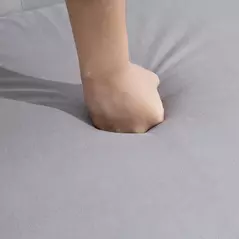 HOMCOM Velvet 2 Seater Sofa, Button Tufted Wingback Loveseat with Rubber Wood Legs for Living Room, Bedroom, Grey - 9