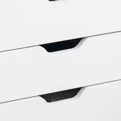 Vinsetto Seven-Drawer Filing Cabinet, with Wheels - White - 9