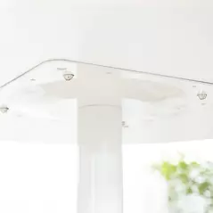 HOMCOM 75H x Φ70cm Two-Person Minimalistic Dining Table - White - 8