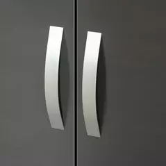 HOMCOM High Gloss Wardrobe, 2 Door Wardrobe with Hanging Rod and Storage Shelf, Clothes Storage Organizer with Anti-tipping Design for Bedroom, Grey - 8