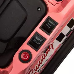 HOMCOM 6V Electric Kids Bumper Car, 6V Spin Waltz Car, with Music, Horn, Lights - Pink - 9