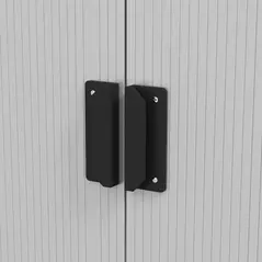 Outsunny Metal Bike Shed, Mobility Scooter Shed House with Foundation Kit, Ventilation, Doors, 9 x 6FT, Silver - 8