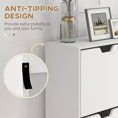 HOMCOM Shoe Storage Cabinet, 4 Flip Drawers, Shoe Organizer for 8-16 Pairs of Shoes, White - 7