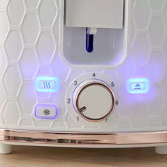 HOMCOM 1.7L 3000W Fast Boil Kettle & 2 Slice Toaster Set, Kettle and Toaster Set with Auto Shut Off, Browning Controls, White - 7