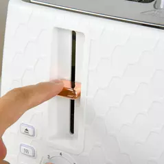 HOMCOM 1.7L 3000W Fast Boil Kettle & 4 Slice Toaster Set, Kettle and Toaster Set with 7 Browning Controls, Crumb Tray, White - 9