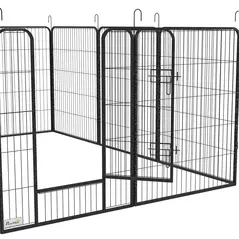 PawHut 12 Panels Heavy Duty Puppy Playpen, for Small Dogs, Indoor and Outdoor Use - Silver - 9