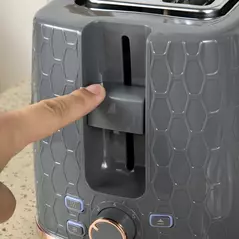 HOMCOM 1.7L 3000W Fast Boil Kettle & 2 Slice Toaster Set, Kettle and Toaster Set with Auto Shut Off, Browning Controls, Grey - 7