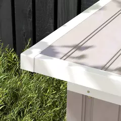 Outsunny Corrugated Garden Metal Storage Shed Outdoor Equipment Tool Box with Kit Ventilation Doors 9x 4FT Light Grey - 8