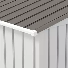 Outsunny Metal Bike Shed, Mobility Scooter Shed House with Foundation Kit, Ventilation, Doors, 9 x 6FT, Silver - 9