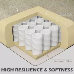 HOMCOM Upholstered Accent Chair with Rolled Arms and Wood Legs, Armchair for Living Room Bedroom, Beige - 4