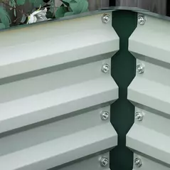 Outsunny Set of Two 60 x 60cm Steel Planter Boxes - Green - 9