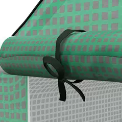 Outsunny Greenhouse Cover Replacement Walk-in PE Hot House Cover with Roll-up Door and Windows, 140 x 143 x 190cm, Green - 8