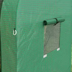 Outsunny Tomato Greenhouse, Garden Growhouse with 2 Roll-up Doors and 4 Mesh Windows, Portable Indoor Outdoor Green House, 185 x 94 x 150cm, Green - 9