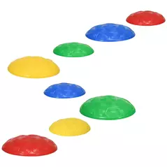 ZONEKIZ Eight-Piece Kids Stepping Stones, with Non-Slip Mats, Balance River Stones - 1