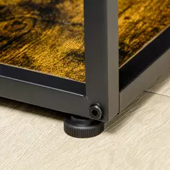 HOMCOM Industrial Bookcase Shelf, 6 Tier Metal Shelving, Storage Shelves for Living Room, Home Office, Bedroom, Rustic Brown - 9