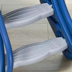 AIYAPLAY 3 in 1 Baby Slide for Indoor Use with Climber, Basketball Hoop, Basketball, for Ages 18-36 Months - Blue - 9