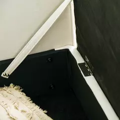 HOMCOM Modern Loveseat Sofa, Compact 2 Seater Sofa with Hidden Storage, 117cm Tufted Cotton Couch with Wood Legs, Cream White - 9