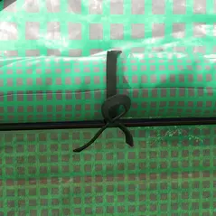 Outsunny Greenhouse Cover Replacement Walk-in PE Hot House Cover with Roll-up Door and Windows, 140 x 73 x 190cm, Green - 9