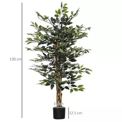 HOMCOM Set of Two Artificial Ficus Trees - 3