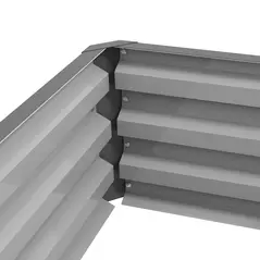 Outsunny Rectangle Raised Garden Bed Box with Weatherized Steel Frame for Vegetables, Flowers, & Herbs, 120 cm x 60 cm x 30.5 cm, Light Grey - 9