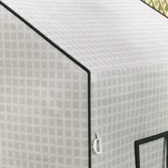 Outsunny Greenhouse Cover Replacement Walk-in PE Hot House Cover with Roll-up Door and Windows, 140 x 73 x 190cm, White - 9