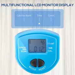 HOMCOM Adjustable Twist Stepper Fitness Step Machine, LCD Screen, Height-Adjust Handlebars, Home Gym, Black and Blue - 5