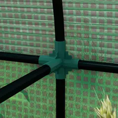 Outsunny Tomato Greenhouse, Garden Growhouse with 2 Roll-up Doors and 4 Mesh Windows, Portable Indoor Outdoor Green House, 185 x 94 x 150cm, Green - 8