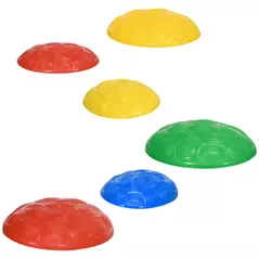 ZONEKIZ Six-Piece Kids Stepping Stones, with Non-Slip Mats, Balance River Stones - 1