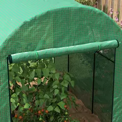 Outsunny 180 x 180cm Walk-In Polytunnel Greenhouse - Green - 8