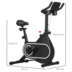 SPORTNOW Magnetic Indoor Cycling Bike, Exercise Bike with Silent Flywheel, LCD Display, Tablet Holder, Comfortable Seat - 3