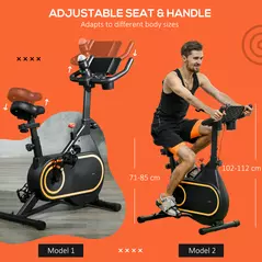 SPORTNOW Magnetic Indoor Cycling Bike, Exercise Bike with Silent Flywheel, LCD Display, Tablet Holder, Comfortable Seat - 6