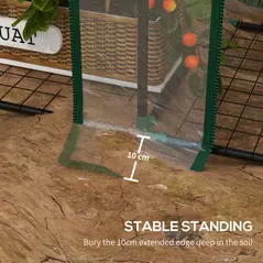 Outsunny 46 x 143cm Three-Shelf Mini Greenhouse - Clear - 7
