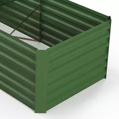 Outsunny Set of 2 Raised Beds for Garden, Galvanised Steel Outdoor Planters with Multi-reinforced Rods for Vegetables, Plants, Flowers and Herbs, 180 x 90 x 59 cm, Green - 9
