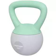 SPORTNOW 4KG Soft Kettlebell, Kettlebell with Non-Slip Handle for Home Gym, Weight Lifting, Strength Training, Green/Grey - 1