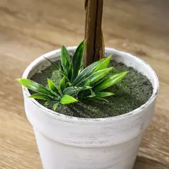 HOMCOM Set of 2 Decorative Artificial Plants Ball Trees with Flower for Home Indoor Outdoor Decor, 60cm ,Pink - 9